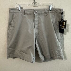 VTG 1946 Shorts Beige Modern Fit Khaki Casual Performance Flat Front Men’s NWT